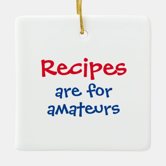 Kerstmis van de leuke grappige kok keramisch ornament (Voorkant)