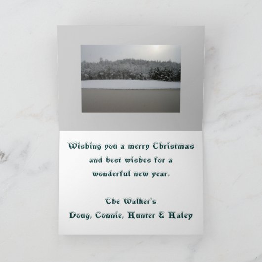 Kerstmis van de leurder feestdagen kaart (Binnen)