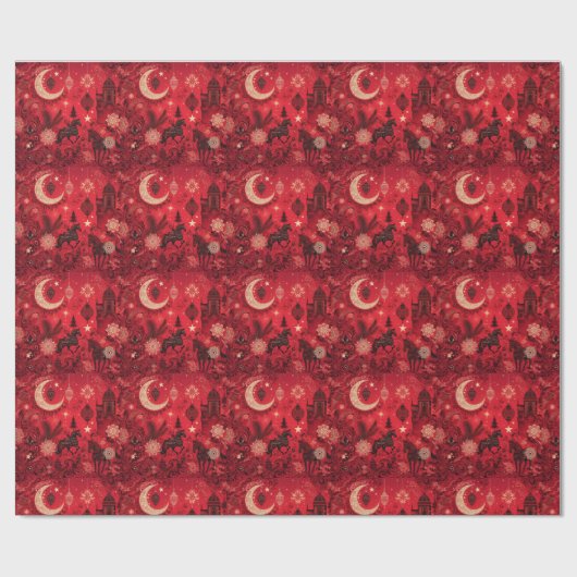 Kerstmis van de liefde: een Spaanse romantiek Cadeaupapier (Vlak)