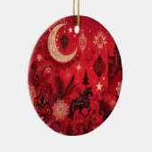 Kerstmis van de liefde: een Spaanse romantiek Keramisch Ornament (Rechts)