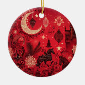 Kerstmis van de liefde: een Spaanse romantiek Keramisch Ornament (Voorkant)