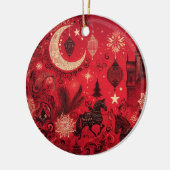 Kerstmis van de liefde: een Spaanse romantiek Keramisch Ornament (Links)