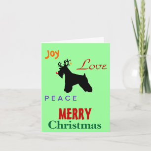 Kerstmis van de Liefde van Schnauzer Feestdagen Kaart