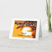 Kerstmis van de maan feestdagen kaart (Achterkant)