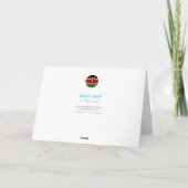 Kerstmis van de olifant feestdagen kaart (Achterkant)