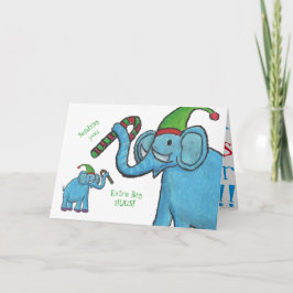 Kerstmis van de olifant feestdagen kaart