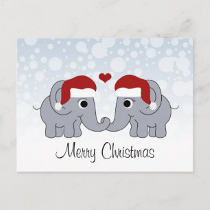 Kerstmis van de olifant feestdagenkaart