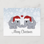 Kerstmis van de olifant feestdagenkaart (Voorkant)
