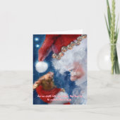 Kerstmis van de Orangoetan van de Kerstman Feestdagen Kaart (Voorkant)