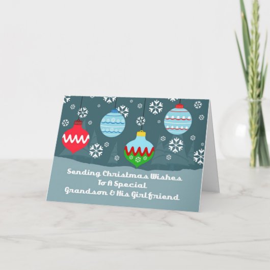 Kerstmis van de Ornamenten van het Vriendin van de Feestdagen Kaart (Voorkant)