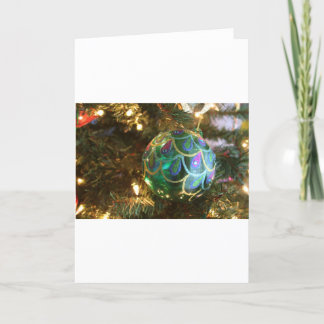 Kerstmis van de pauw feestdagen kaart