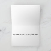 Kerstmis van de Peetvader Feestdagen Kaart (Binnen)