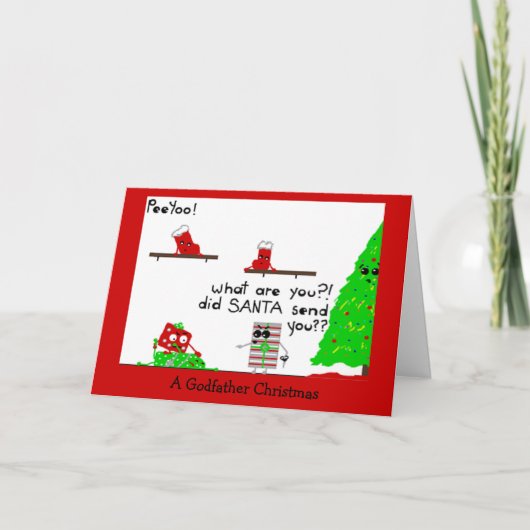 Kerstmis van de Peetvader Feestdagen Kaart (Voorkant)