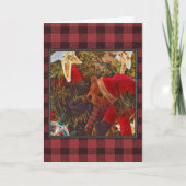 Kerstmis van de plaid draagt Kaart (Voorkant)