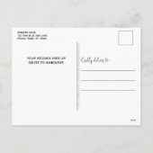 Kerstmis van de politie met dun blauwe lijn vlag feestdagenkaart (Achterkant)