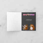 Kerstmis van de prairiehond feestdagen kaart (Binnen)