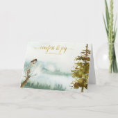 Kerstmis van de Rustieke Bergvogels Feestdagen Kaart (Voorkant)