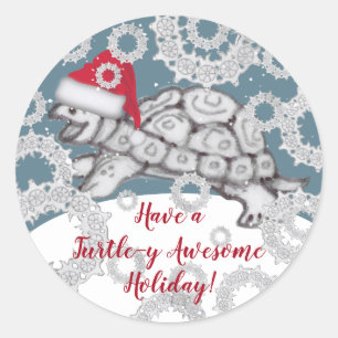 Kerstmis van de Sneeuw van de Winter van het Pet Ronde Sticker