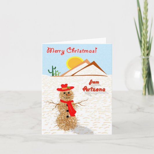 Kerstmis van de Sneeuwman van de Amarant van Feestdagen Kaart (Voorkant)