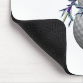 Kerstmis van de Sneeuwman van de golfbal Muismat (Hoek)
