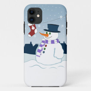 Kerstmis van de sneeuwman & van de Kous Case-Mate iPhone Case