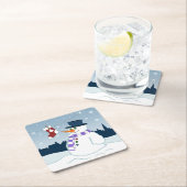 Kerstmis van de sneeuwman & van de Kous Kartonnen Onderzetters (Insitu)