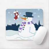 Kerstmis van de sneeuwman & van de Kous Muismat (Met muis)