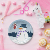 Kerstmis van de sneeuwman & van de Kous Papieren Bordje (Feest)