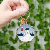 Kerstmis van de sneeuwman & van de Kous Sleutelhanger (Hand)