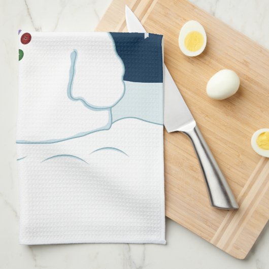 Kerstmis van de sneeuwman & van de Kous Theedoek (Quarter Fold)