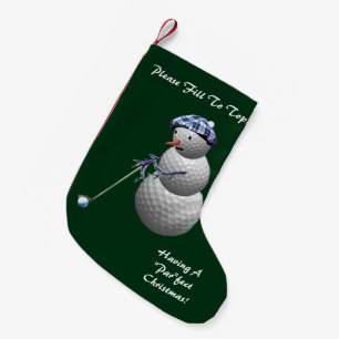 Kerstmis van de Sneeuwman van Golfing Kleine Kerstsok