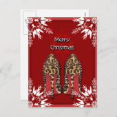 Kerstmis van de Sneeuwvlok van de mode van de Feestdagenkaart (Voorkant / Achterkant)