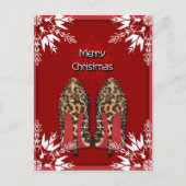 Kerstmis van de Sneeuwvlok van de mode van de Feestdagenkaart (Voorkant)