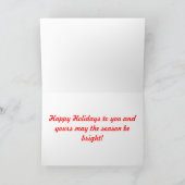 Kerstmis van de Stad van New York Feestdagen Kaart (Binnen)