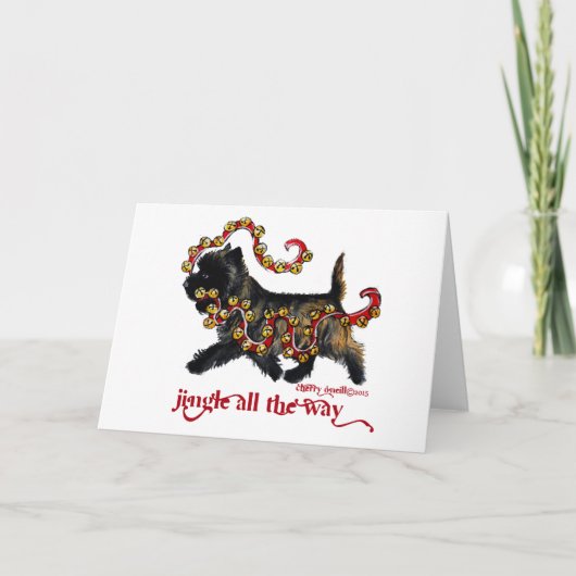 Kerstmis van de Steenhoop van het kenwijsje Feestdagen Kaart (Voorkant)