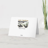 Kerstmis van de tekkel feestdagen kaart (Achterkant)