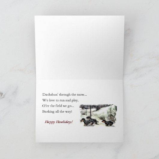 Kerstmis van de tekkel feestdagen kaart (Binnen)