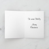 Kerstmis van de tekkel feestdagen kaart (Binnen)