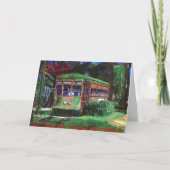 Kerstmis van de tram feestdagen kaart (Voorkant)