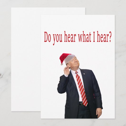 Kerstmis van de troef: Hoort u Wat ik hoor? Feestdagenkaart (Voorkant / Achterkant)