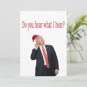 Kerstmis van de troef: Hoort u Wat ik hoor? Feestdagenkaart (Staand voorkant)