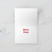 Kerstmis van de uil feestdagen kaart (Binnen)