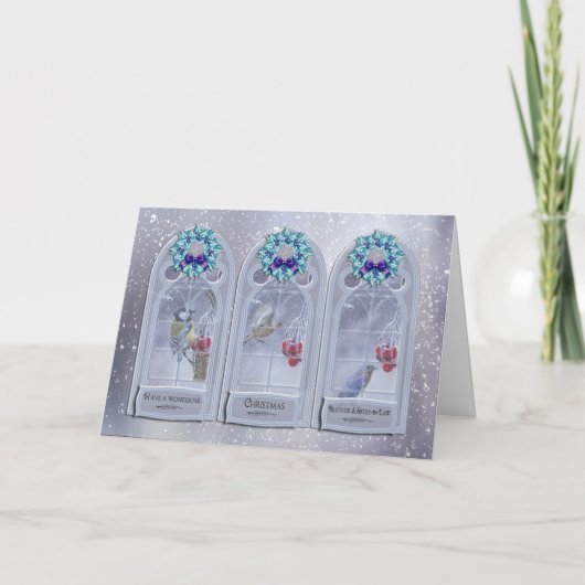 Kerstmis van de Vogels van de Tuin van de broer & Feestdagen Kaart (Voorkant)