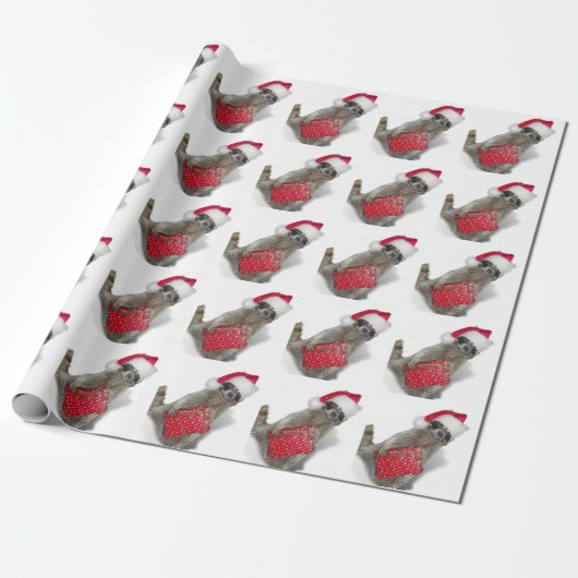Kerstmis van de wasbeerbandiet Santa Cadeaupapier (Uitgerold)