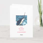 Kerstmis van de zeilvis feestdagen kaart (Achterkant)