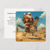 Kerstmis van de Zuidwestelijke Santa Roadrunner (Voorkant / Achterkant)