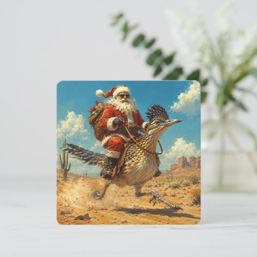 Kerstmis van de Zuidwestelijke Santa Roadrunner (Staand voorkant)