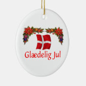 Kerstmis van Denemarken Keramisch Ornament (Rechts)