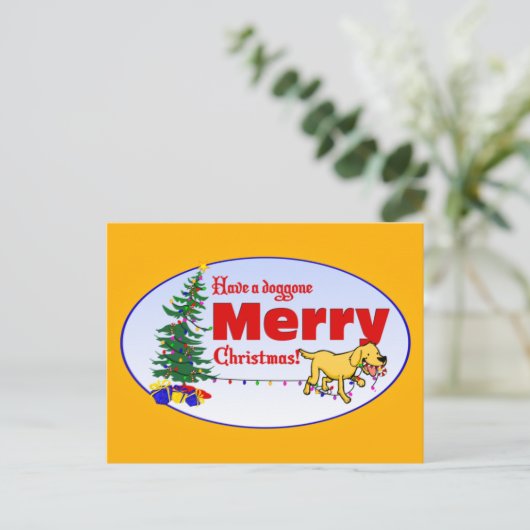 Kerstmis van Doggone | Briefkaarten (Staand voorkant)
