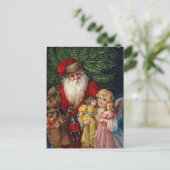 Kerstmis van Doll van de Engel van de kerstman Feestdagenkaart (Staand voorkant)